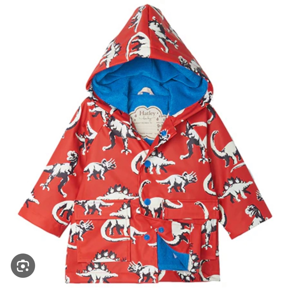 Hatley Red Dinosaur Kids raincoat